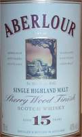 Aberlour 15 years old single Highland Malt sherry wood finish