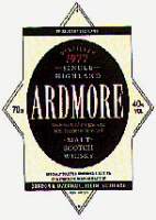 The Ardmore Whisky Label. vintage 1977