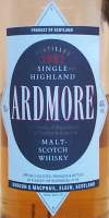 Ardmore Label - Scotch Single Higland Malt Whisky vintage 1981 Gordon MacPhail