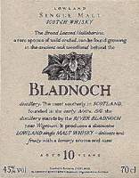 Bladnoch 10 years old - label