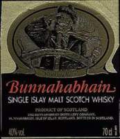 The Bunnahabhain Whisky label.