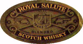 Royal Salute - The logo on the bottle.