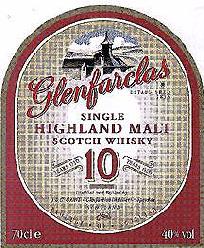 Glenfarclas label Single Highland malt 10 years old