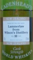 Lammerlaw from Wilson's distillery 10yo - botted by Cadenheads label front