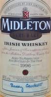 Midleton Irish Whisky 1996 label