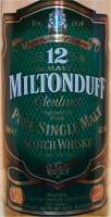 Miltonduff 12 years old scotch whisky - label