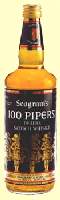 Seagram's 100 pipers Deluxe Scotch Whisky - the bottle