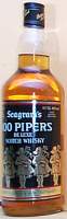 Seagram's 100 pipers Deluxe Scotch Whisky - the bottle