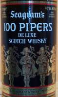 Seagram's 100 pipers Deluxe Scotch Whisky - label