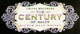 Century of malts Scotch malt whisky from The Chivas Brothers