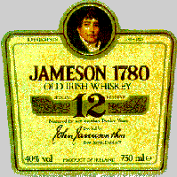 Jameson 1780 old Irish whiskey