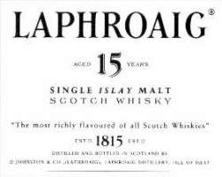Laphroaig 15 Years old - 43% vol - The label